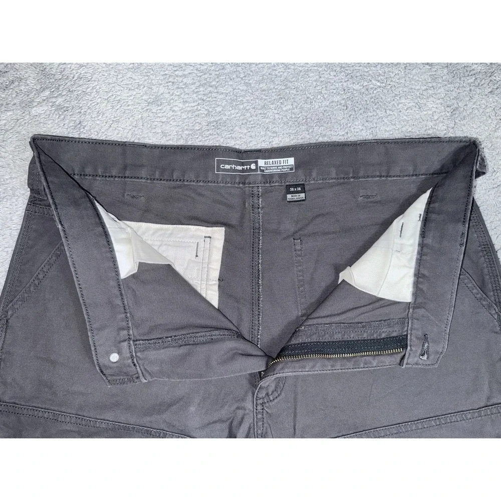 Carhartt BN2802-M 36x36 Relaxed Rugged Flex Double Front Utility Pants Dim Grey